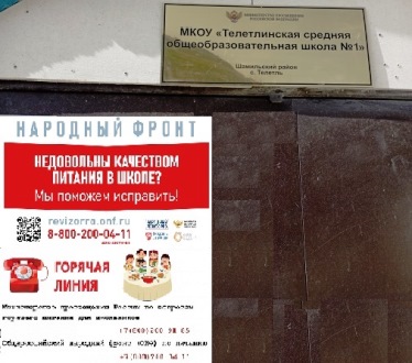 Информация об условиях питания обучающихся.